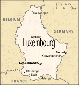 Map of Luxembourg